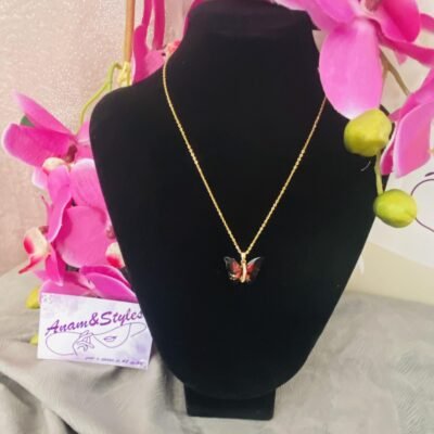 Colliers avec papillon résine