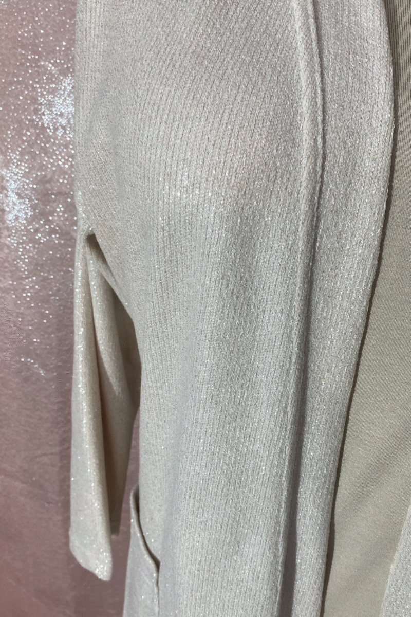 Gilet long lurex oversizes – Image 2
