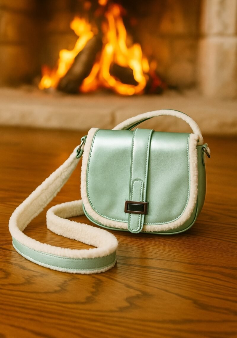 Sac Métallisé et fourrure