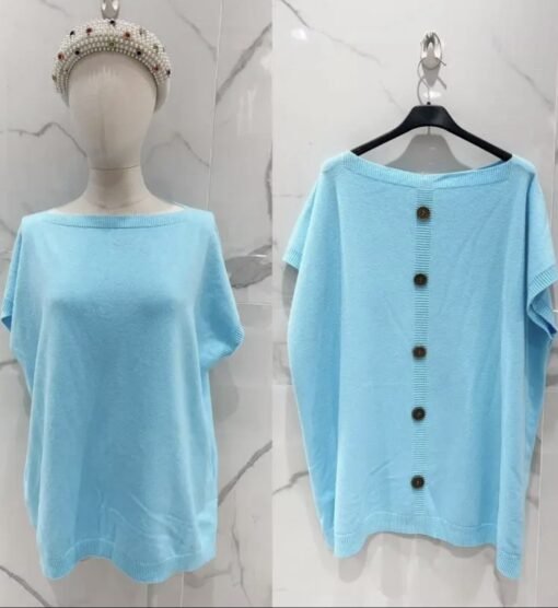 Pull sans manches boutons dos