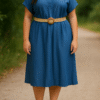 Robe courte fluide et ceinture