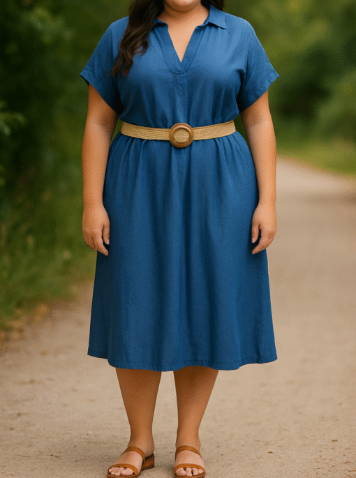 Robe courte fluide et ceinture