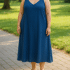 Robe débardeur jean fluide