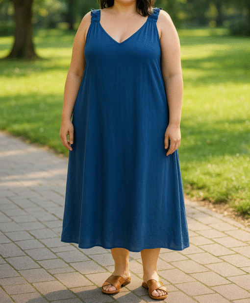 Robe débardeur jean fluide