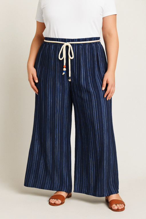 Pantalon fluide "Sirocco" Rayé