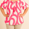 Tunique col bardot fluo