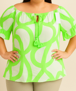 Tunique col bardot fluo