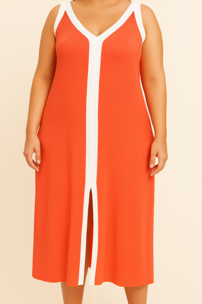 Robe côtelée oversizes