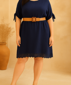 Robe courte gaze et sa ceinture