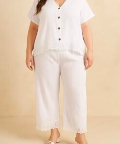 Ensemble gaze et broderie