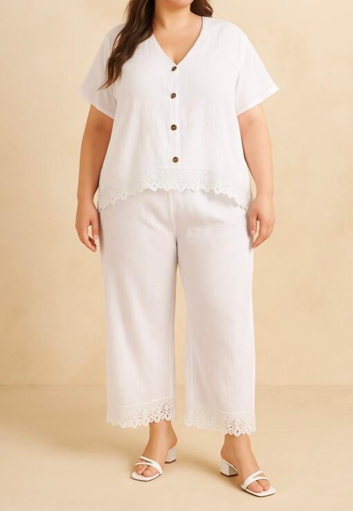 Ensemble gaze et broderie