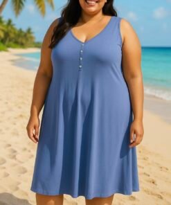 Robe uni coton