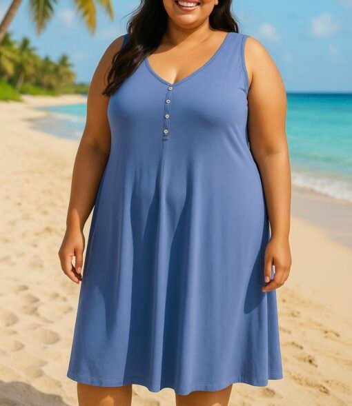 Robe uni coton