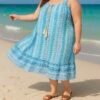 Robe de plage en dentelle