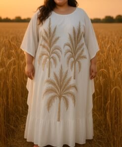Longue robe à volants et sequin