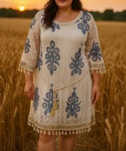 Poncho dentelle bohème