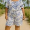 Ensemble short+haut col bardot
