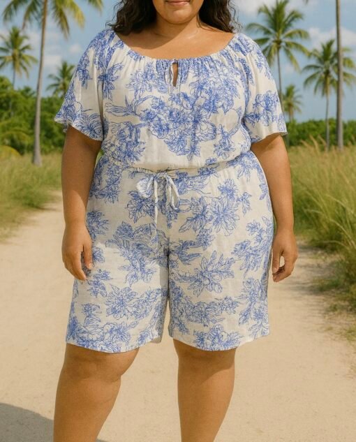 Ensemble short+haut col bardot