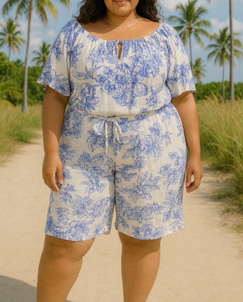 Ensemble short+haut col bardot