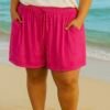 Short uni viscose