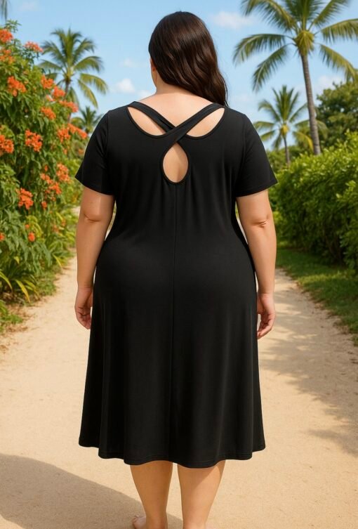 Robe courte dos croisé