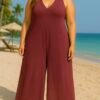 Combi-pantalon viscose uni