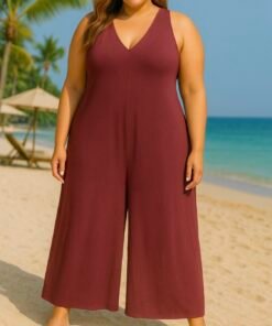 Combi-pantalon viscose uni