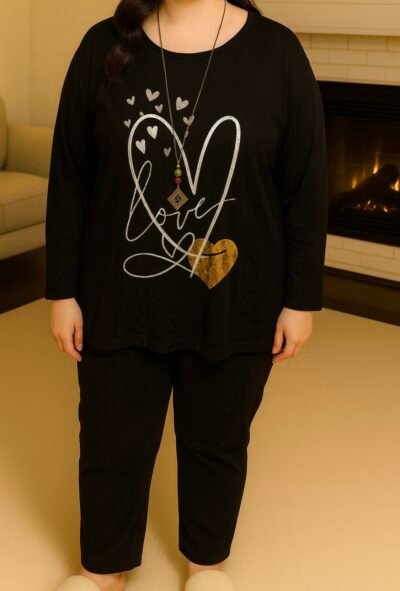 Pull cœur strass