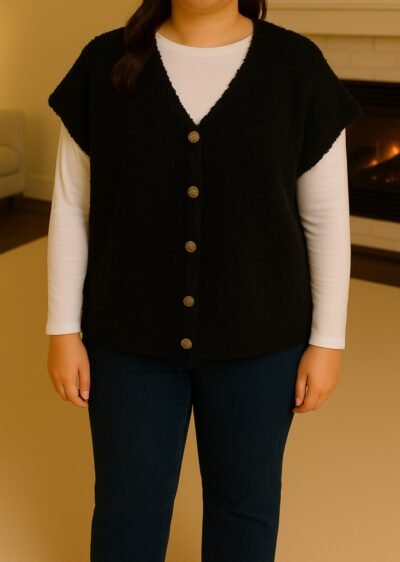 Gilet bouclette sans manches