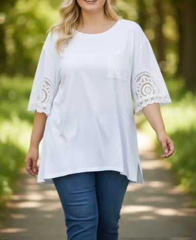 Tee short détail broderie