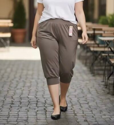 Pantacourt type sarouel fluide