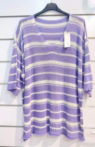 Pull fin manches courtes