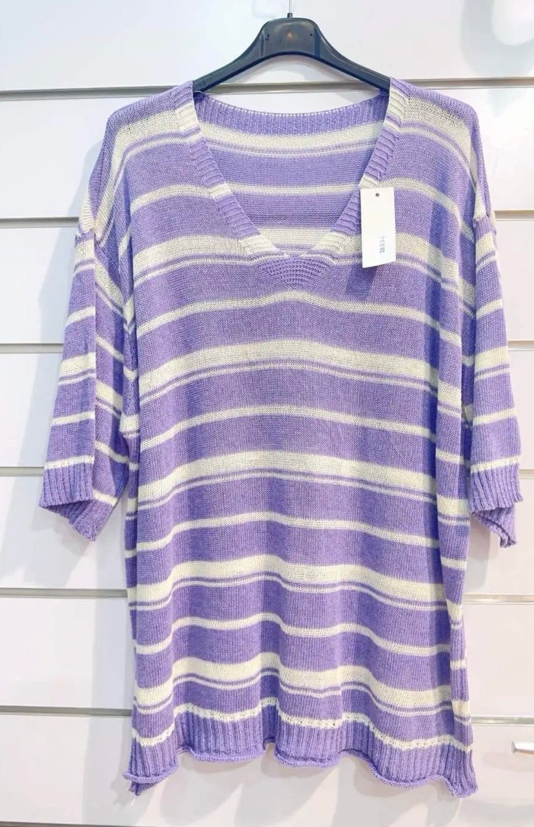 Pull fin manches courtes