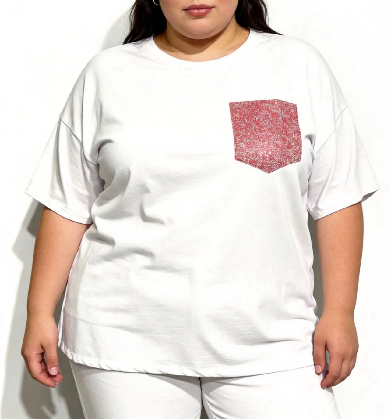 Tee-shirt poches strass