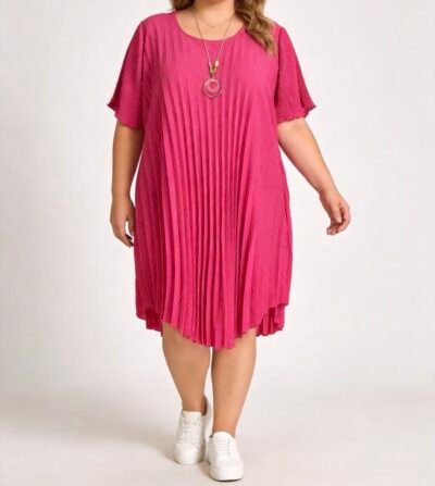 Robe courte plissée