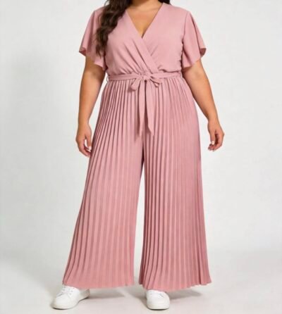 Combi-pantalon bas plissé