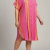 Robe chemise coloré gaze
