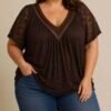 Top sequins et dentelle