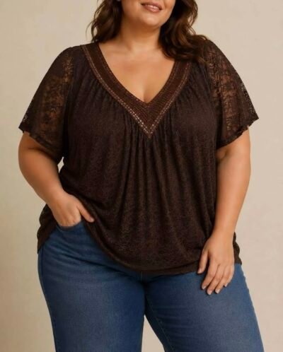 Top sequins et dentelle