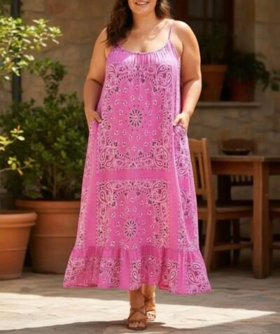 Robe gaze de coton motifs bandana