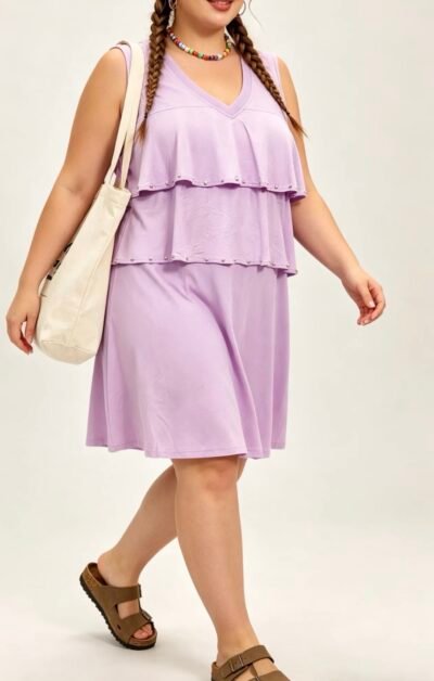 Robe à volants curve