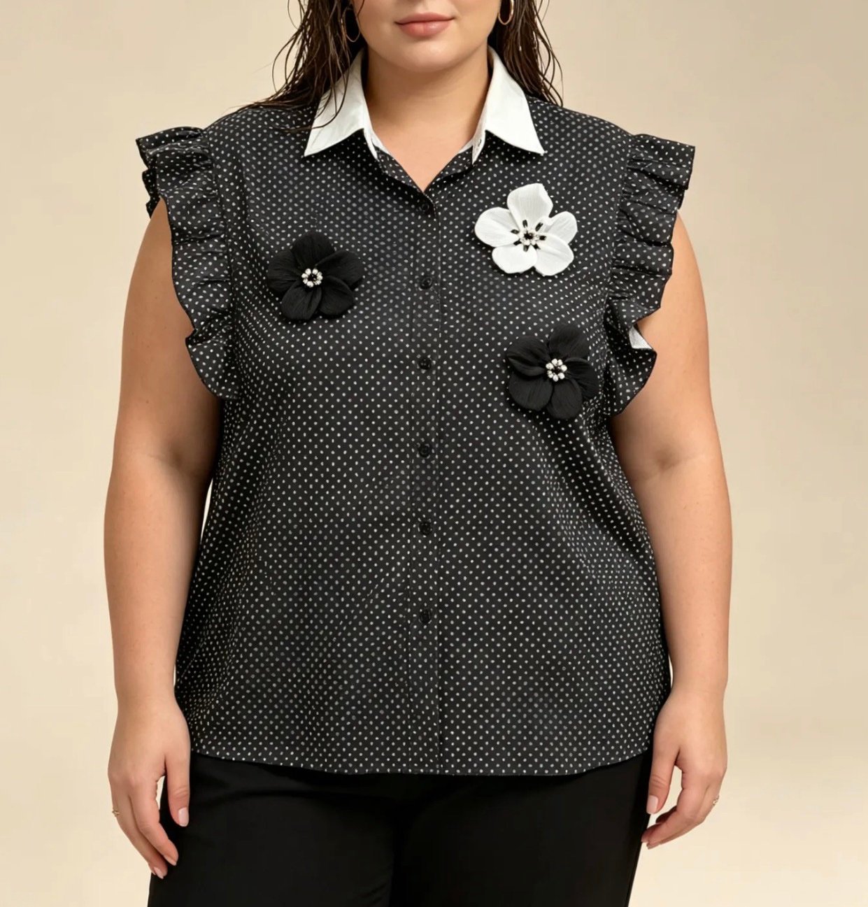Chemise sans manches Curve