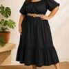 Robe col bardot
