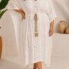 Robe poncho dentelle