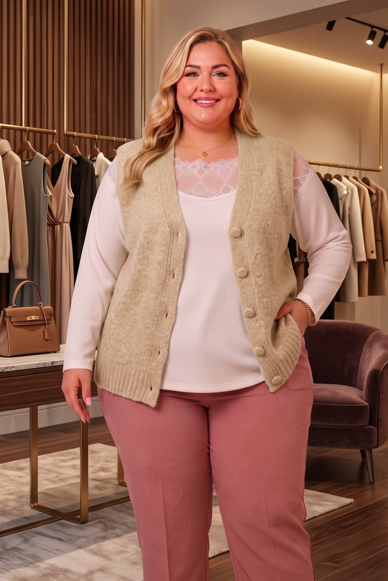 Gilet sans manches doux