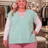Pull sans manches boutons dorés – Image 4