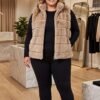 Veste sans manches en fourrure