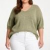 Pull doux manches courtes