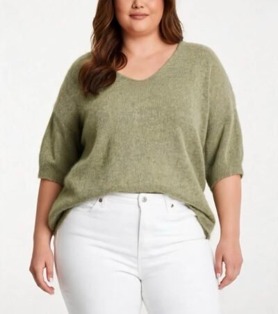Pull doux manches courtes