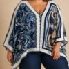 Poncho à motifs